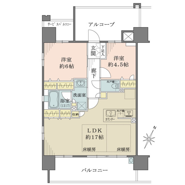 プレサンスロジェ新梅田の間取図