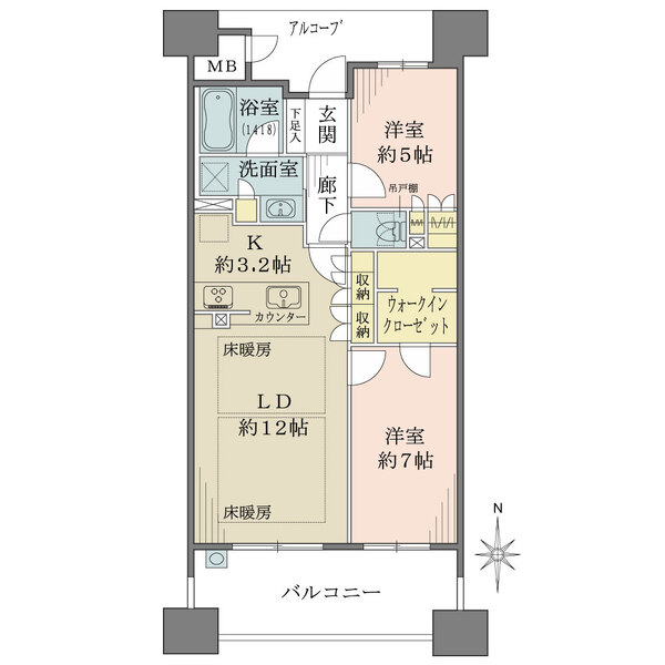 BELISTAタワー福島の間取図