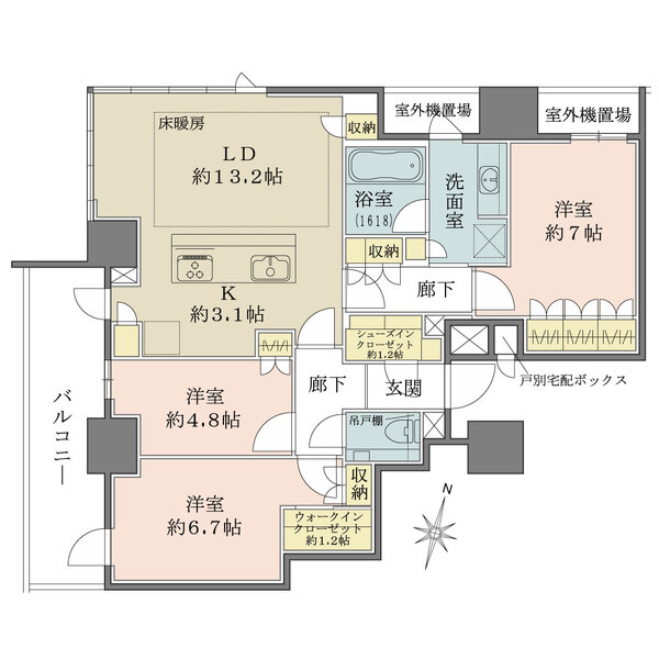ザ・パークハウス大阪梅田タワーの間取図