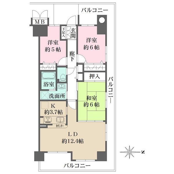 オーク新石切の間取図