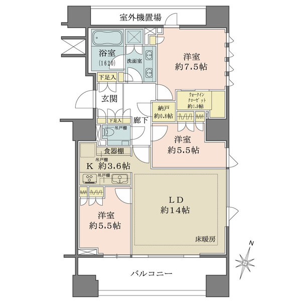 ザ・パークハウス三番町テラスの間取図