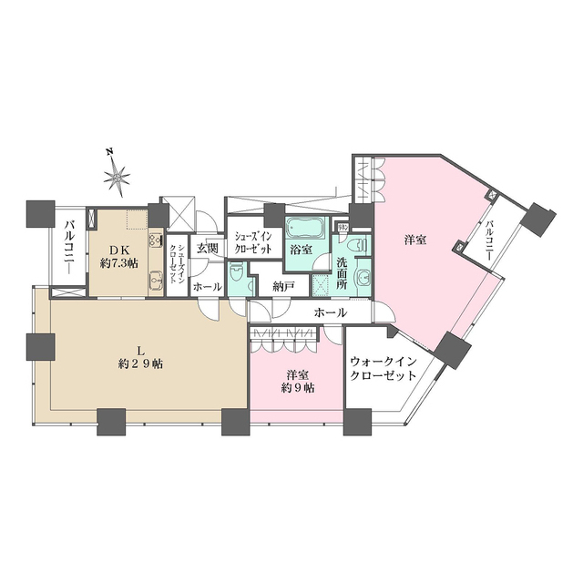 高輪ザ・レジデンスの間取図