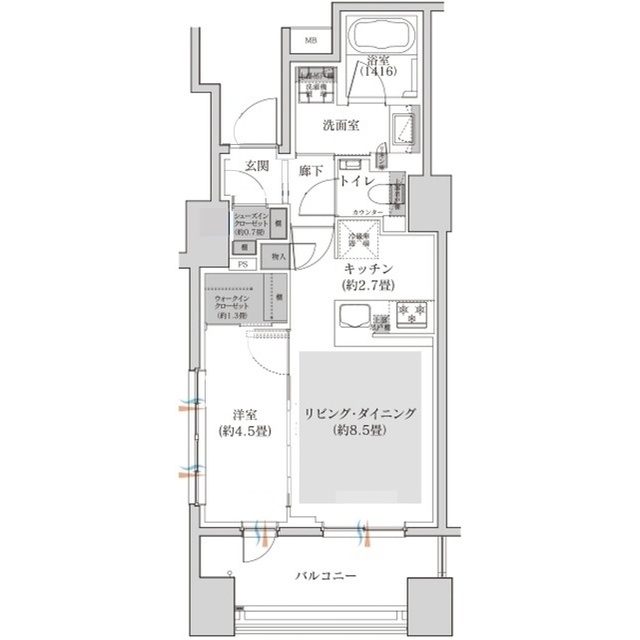 ウエリス千代田東神田の間取図