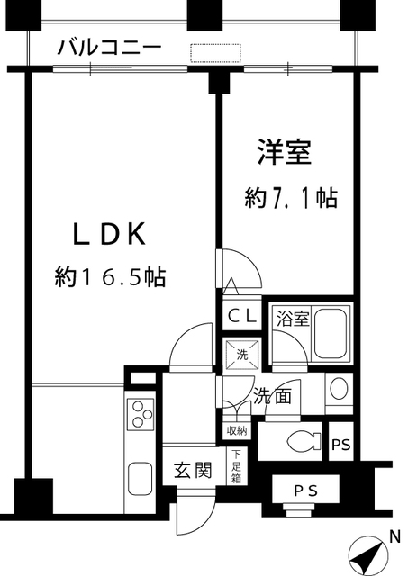 ルシマン月島の間取図