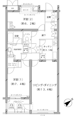 ＭＦＰＲコート代官山の間取図