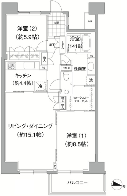 アビティ目黒の間取図
