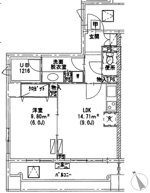 パークハビオ京橋の間取図