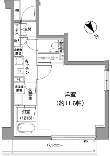 ＴＨＥ　ＣＵＢＥの間取図