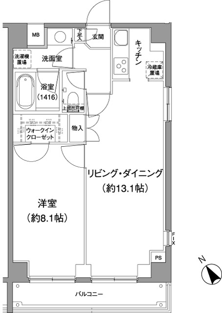 ＴＨＥ　ＣＵＢＥの間取図