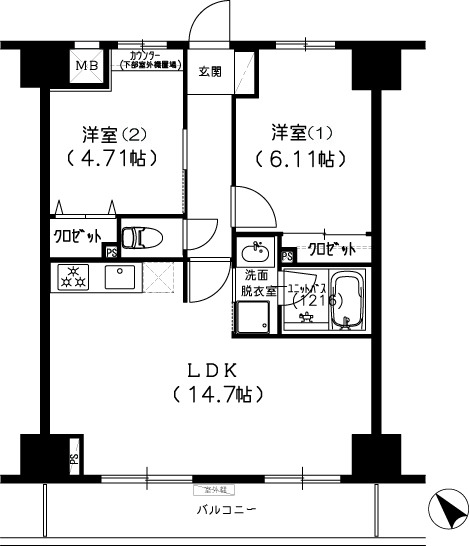 Ｓ－ＦＯＲＴ船橋塚田の間取図