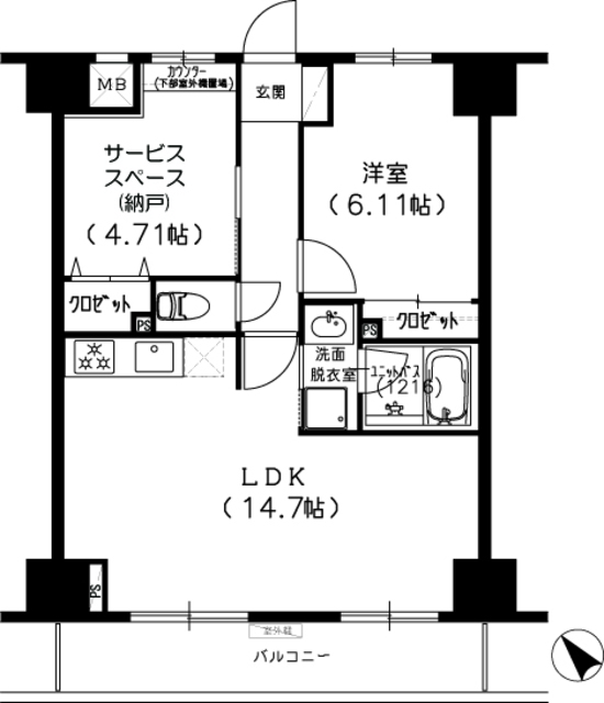 Ｓ－ＦＯＲＴ船橋塚田の間取図