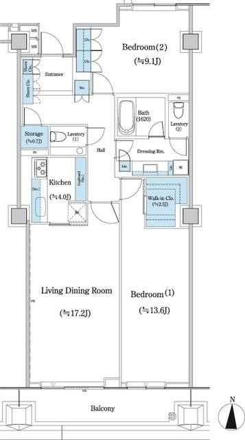 二番町テラスの間取図