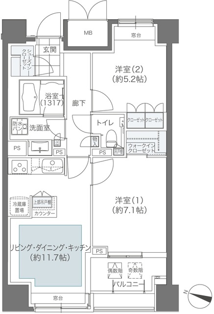 メゾンカルム本郷の間取図