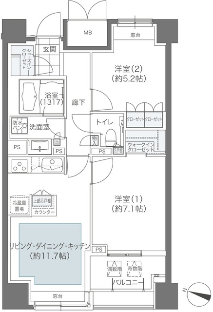 メゾンカルム本郷の間取図