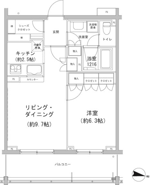 ヒューリックコート雪が谷の間取図