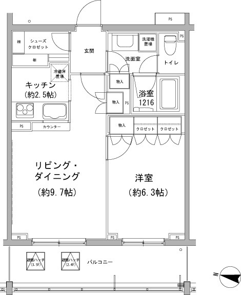 ヒューリックコート雪が谷の間取図