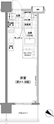 パークハビオ渋谷神山町の間取図