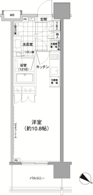 パークハビオ渋谷神山町の間取図