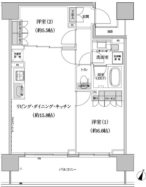 パークハビオ渋谷本町レジデンスの間取図