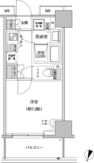 パークハビオ渋谷本町レジデンスの間取図
