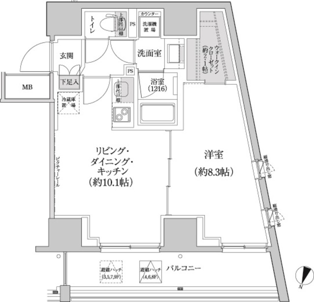 パークハビオ渋谷本町レジデンスの間取図