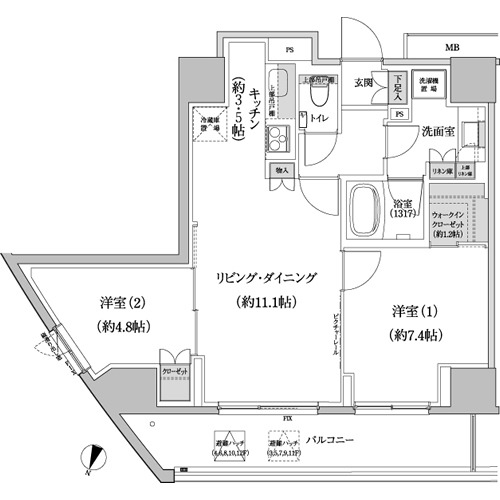 パークハビオ渋谷本町レジデンスの間取図