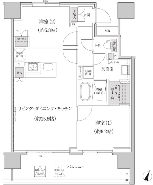 パークハビオ渋谷本町レジデンスの間取図