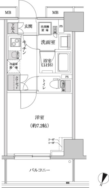 パークハビオ渋谷本町レジデンスの間取図
