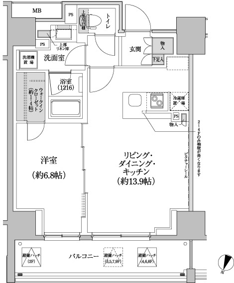 パークハビオ渋谷本町レジデンスの間取図
