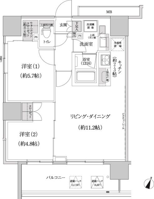パークハビオ渋谷本町レジデンスの間取図