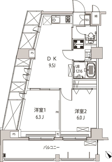 グローリア十条の間取図