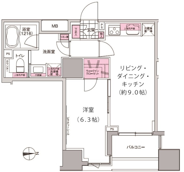 プレジリア東日本橋の間取図