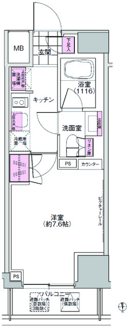 プレジリア東日本橋の間取図