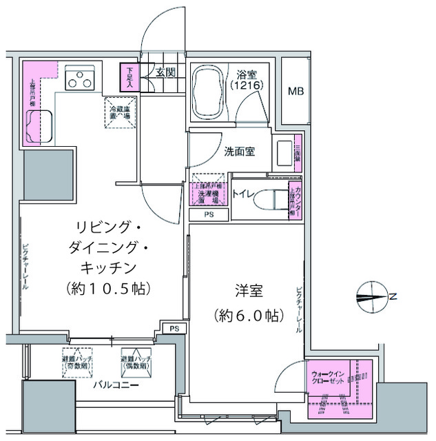 プレジリア東日本橋の間取図