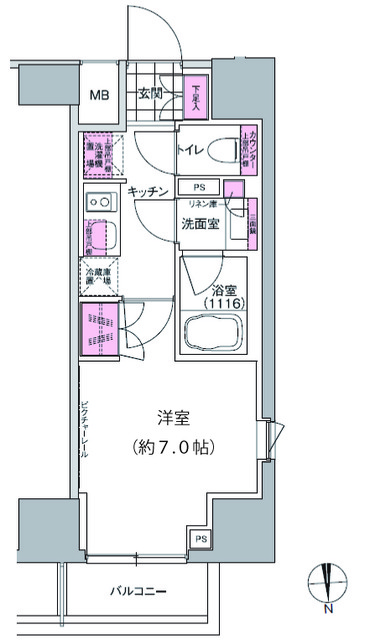 プレジリア東日本橋の間取図