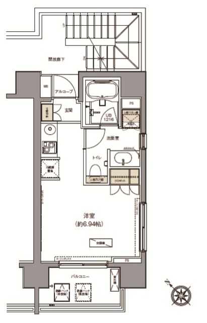 ガーデニア赤坂の間取図