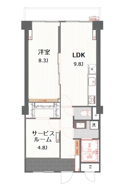 メゾンサンシャインの間取図