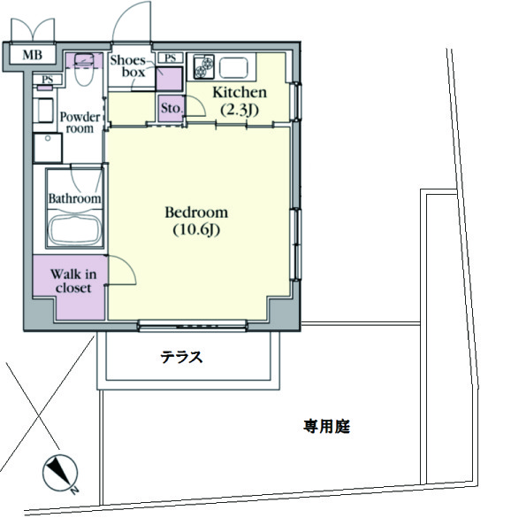 プラチナコート中目黒の間取図