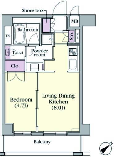 プラチナコート中目黒の間取図