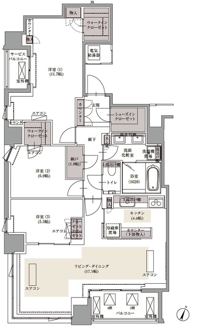 ブランズ四番町の間取図