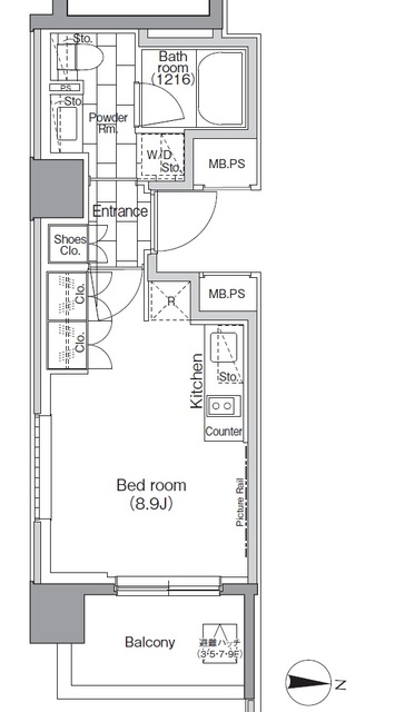 パークハビオ東陽町の間取図