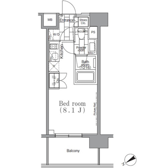 パークハビオ目黒リバーサイドの間取図