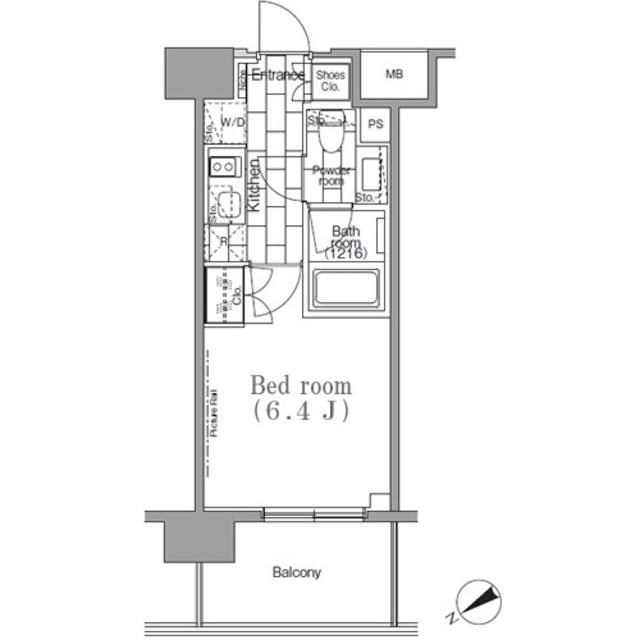 パークハビオ目黒リバーサイドの間取図
