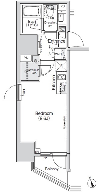 Ｂｅｌｌｅ　Ｖｕｅ新橋の間取図