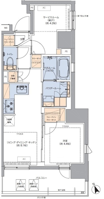 トラディティオ門前仲町の間取図