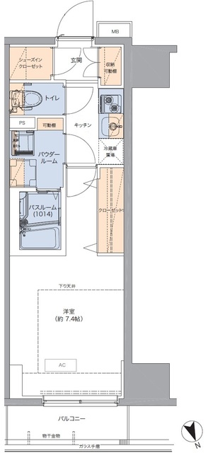 トラディティオ門前仲町の間取図