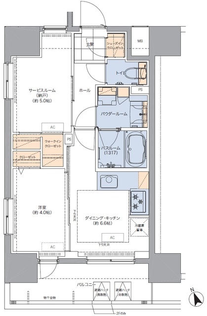 トラディティオ門前仲町の間取図
