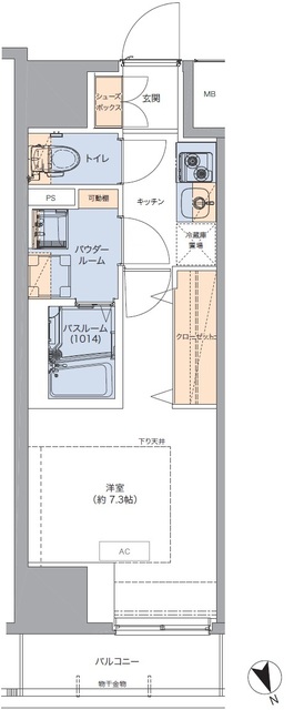 トラディティオ門前仲町の間取図