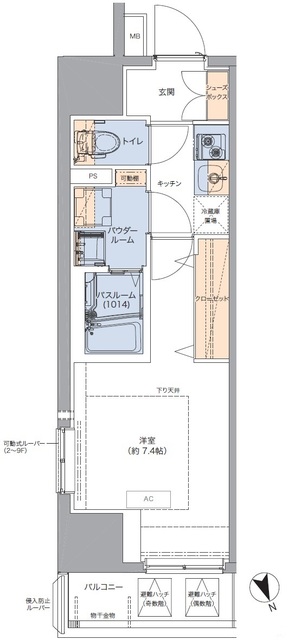 トラディティオ門前仲町の間取図