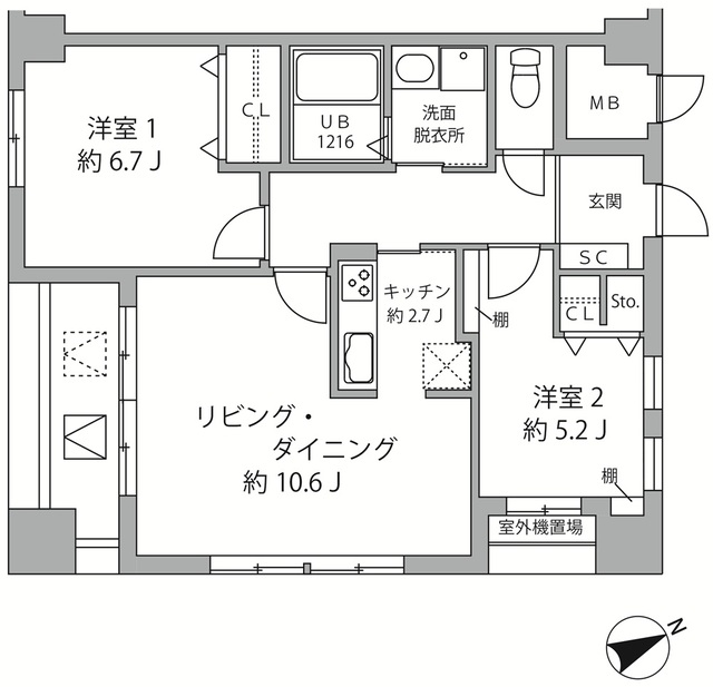 ＳｕｎＳｐｒｉｎｇＴｏｗｅｒの間取図